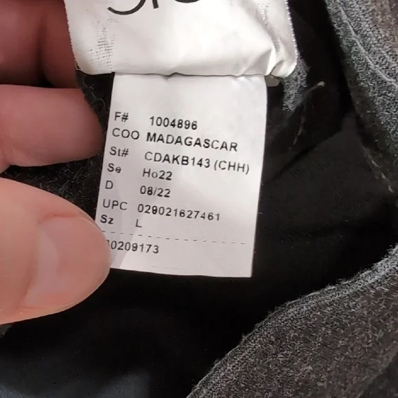 Anne Klein | Charcoal Grey Thick Cropped Leggings Viscose Blend Size L - Picture 10 of 15